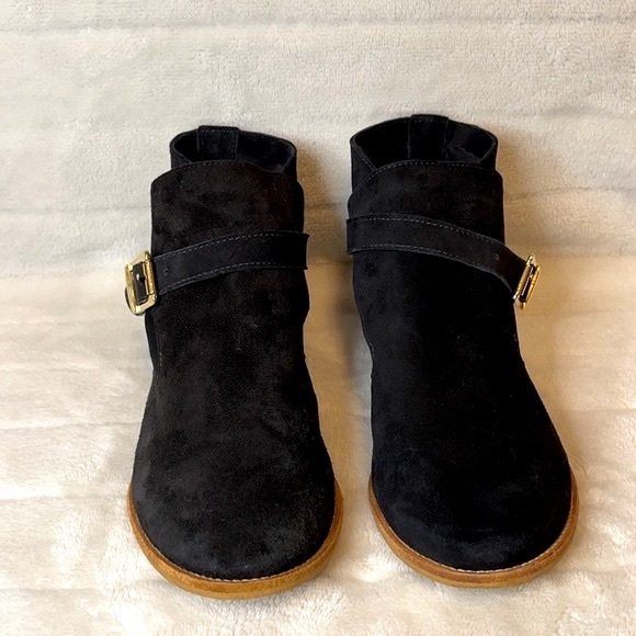 House of Harlow 1960 Hollie Black Suede Ankle Booties - Picture 2 of 15